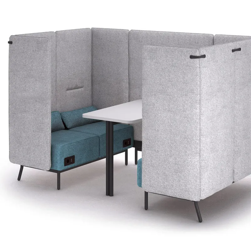 Lounge Sofa 2-Sitzer mit Ablagen - fm Calesita DIALOG - hochwertiger Wollbezug Fenice