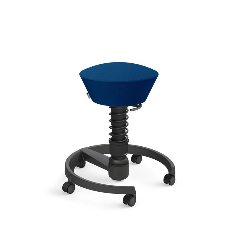 Aeris Swopper mit Rollen | Stoff Wolle Select | Gestell Schwarz | Basic Colours
