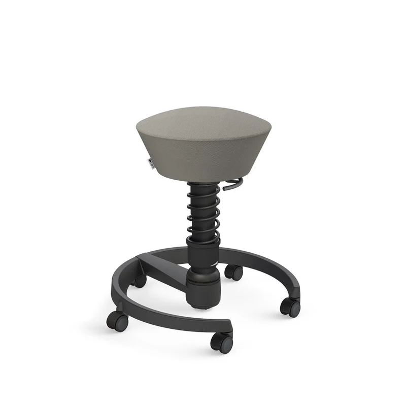 Aeris Swopper mit Rollen | Stoff Wolle Select | Gestell Schwarz | Basic Colours