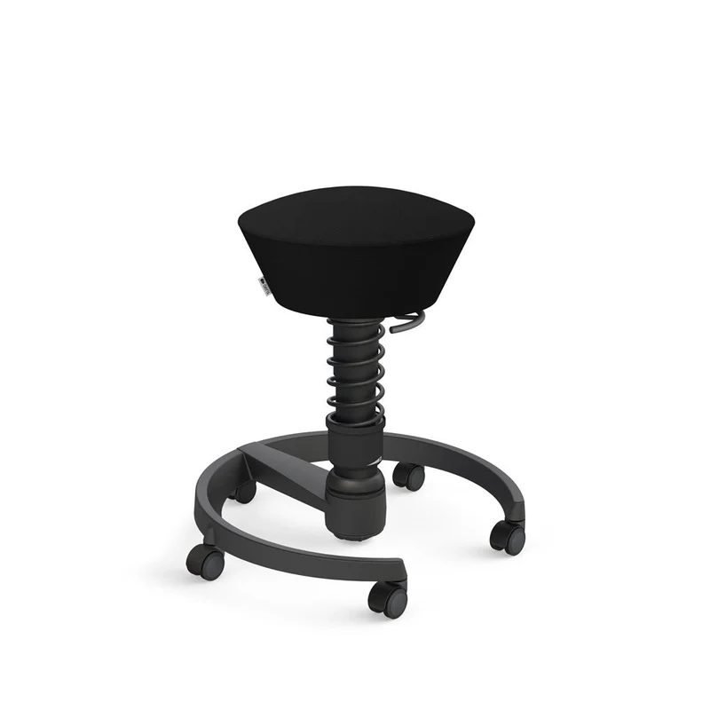 Aeris Swopper mit Rollen | Stoff Wolle Select | Gestell Schwarz | Basic Colours