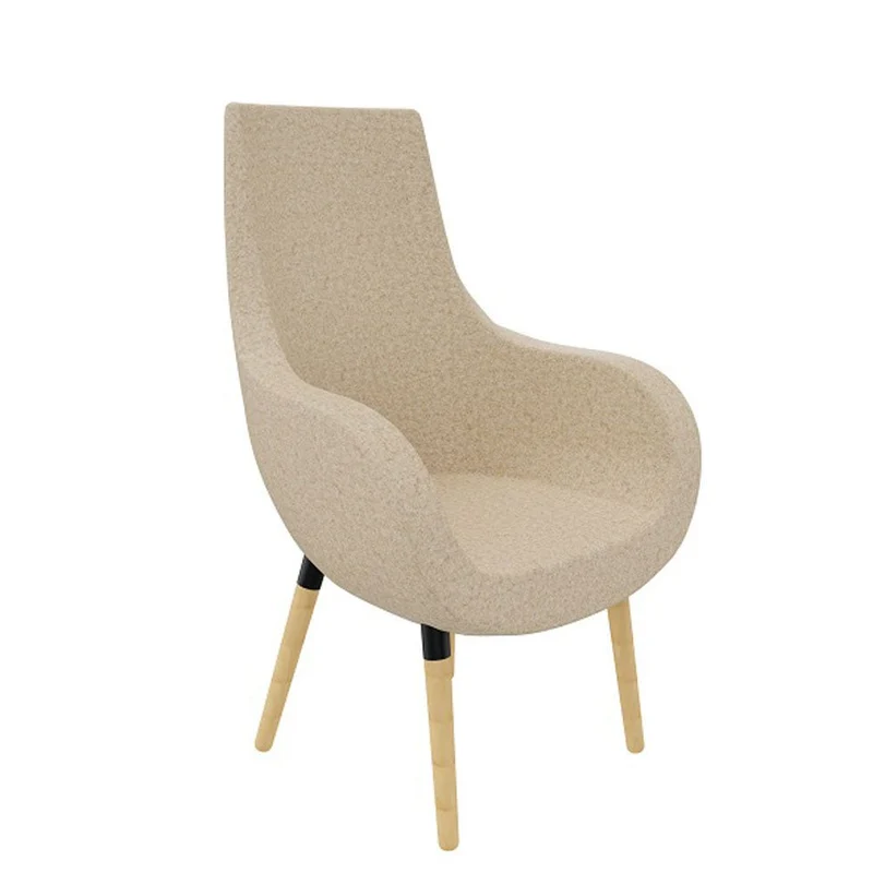 Lounge Sessel fm Pirum mit hohem Rücken- hochwertiger Wollbezug Fenice