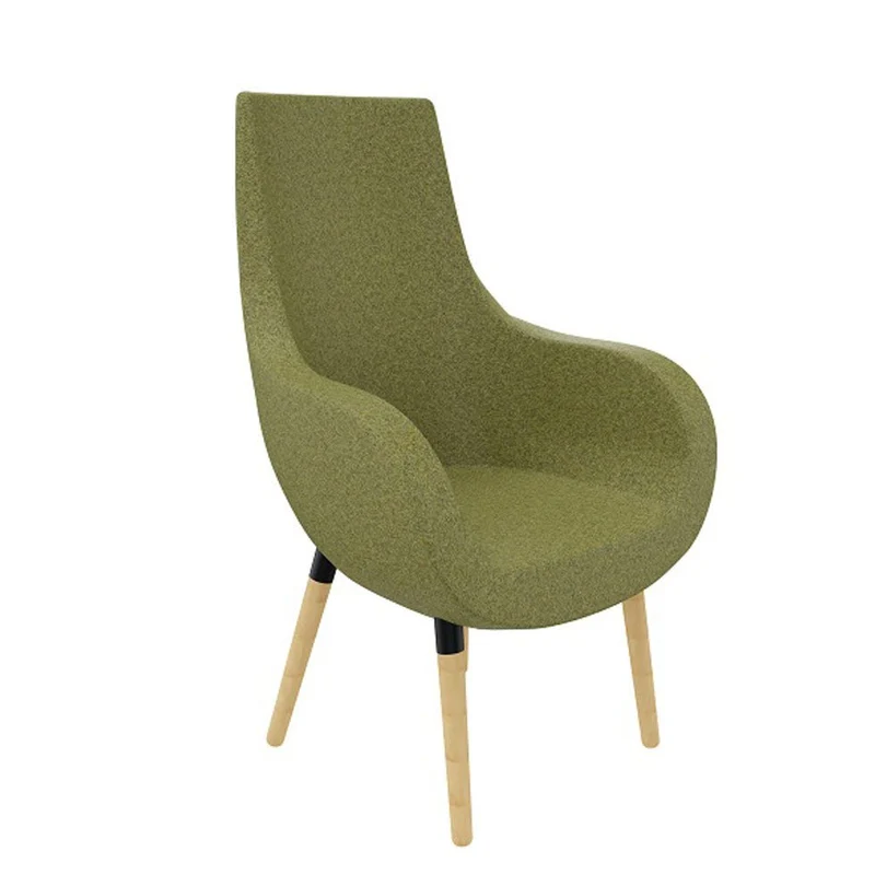 Lounge Sessel fm Pirum mit hohem Rücken- hochwertiger Wollbezug Fenice