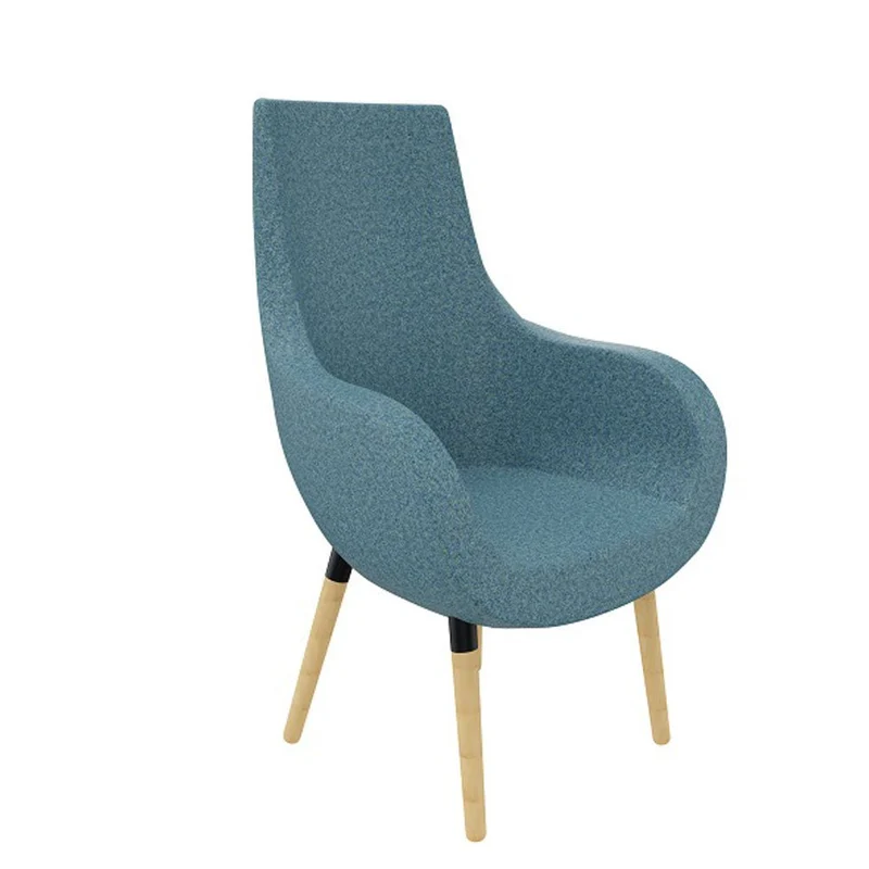 Lounge Sessel fm Pirum mit hohem Rücken- hochwertiger Wollbezug Fenice