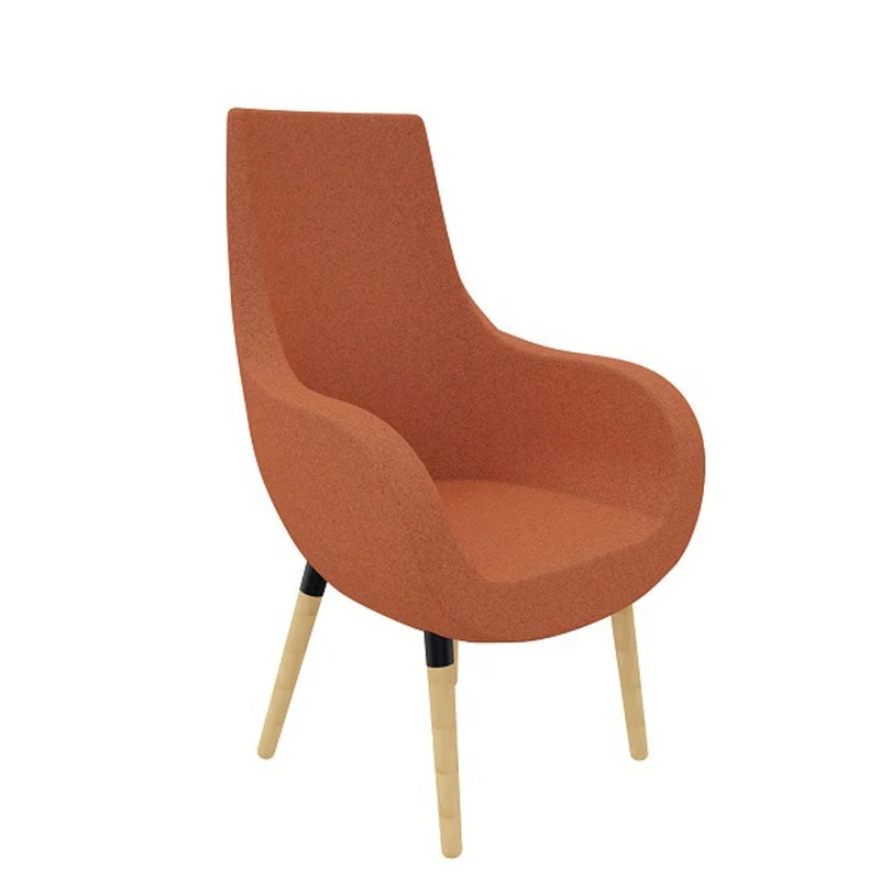 Lounge Sessel fm Pirum mit hohem Rücken- hochwertiger Wollbezug Fenice