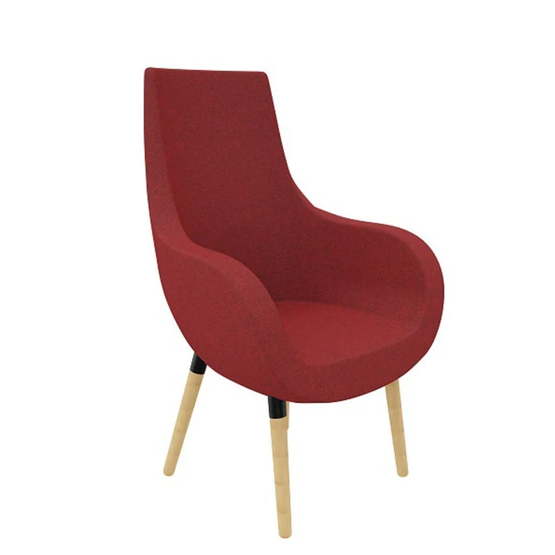 Lounge Sessel fm Pirum mit hohem Rücken- hochwertiger Wollbezug Fenice