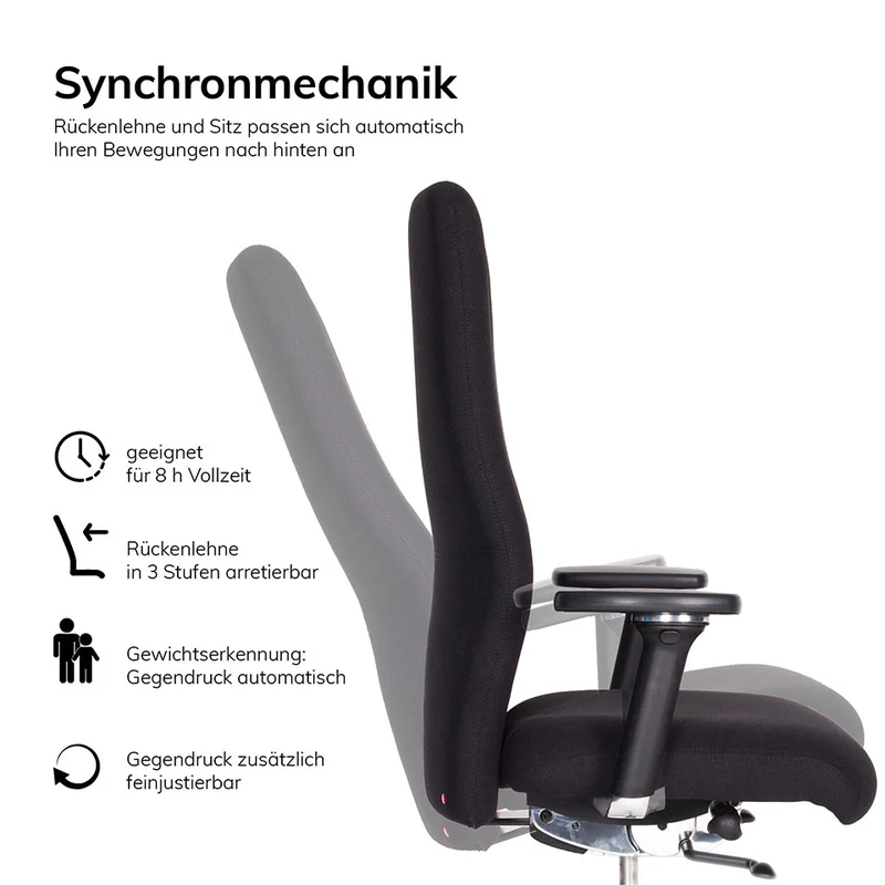 lento Ergonomischer 24-Stunden-Stuhl Bürostuhl 24/7