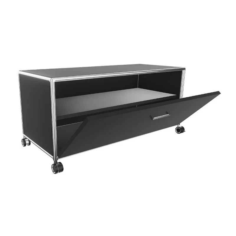 Bosse Sideboard TV-Board Höhe 1 OH Breite 100 cm mit Klappe - Lackierte Oberflächen
