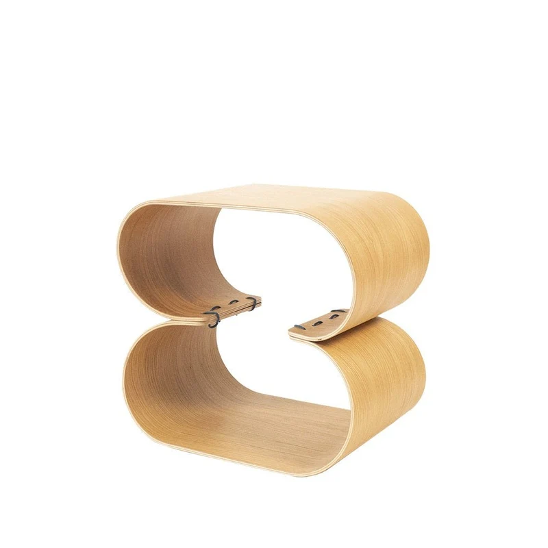 MOWO Ergonomischer ACHTER Sitzhocker Eiche & Walnuss