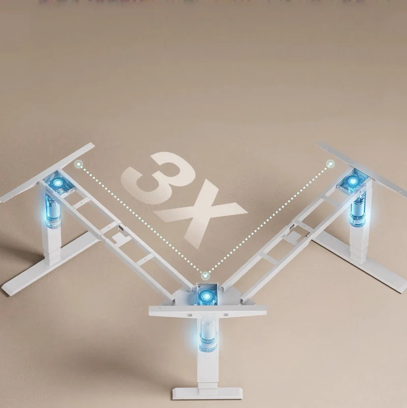 Maidesite T3 Pro Max – 3-Bein höhenverstellbares Schreibtischgestell mit 3 Motoren