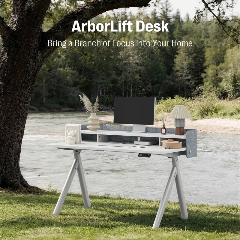 Maidesite ArborLift Elektrisch Höhenverstellbarer Schreibtisch, 120x60 / 140x70 cm, mit USB-C Anschluss