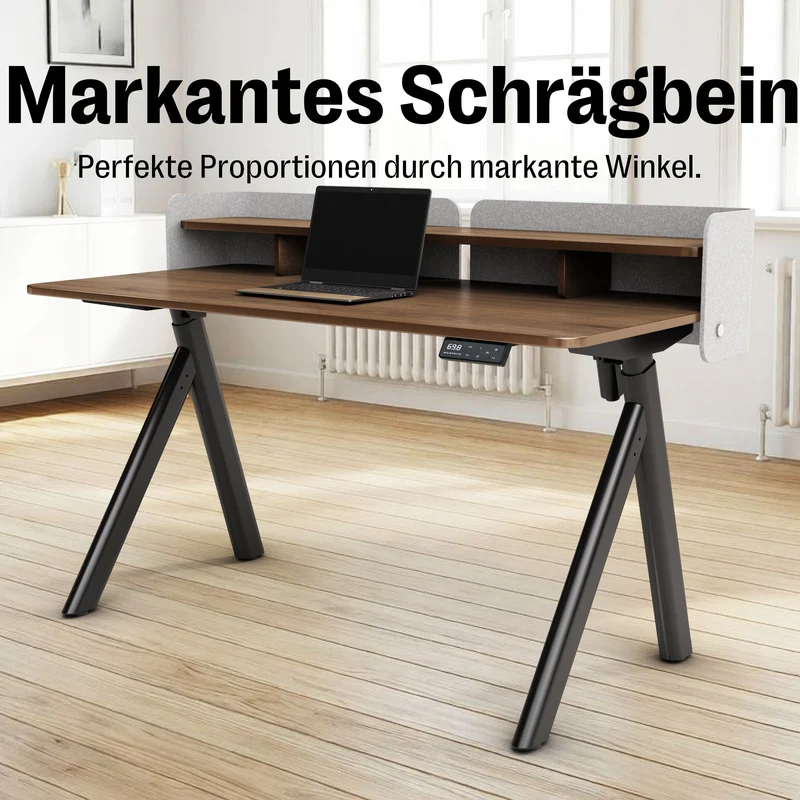 Maidesite ArborLift Elektrisch Höhenverstellbarer Schreibtisch, 120x60 / 140x70 cm, mit USB-C Anschluss