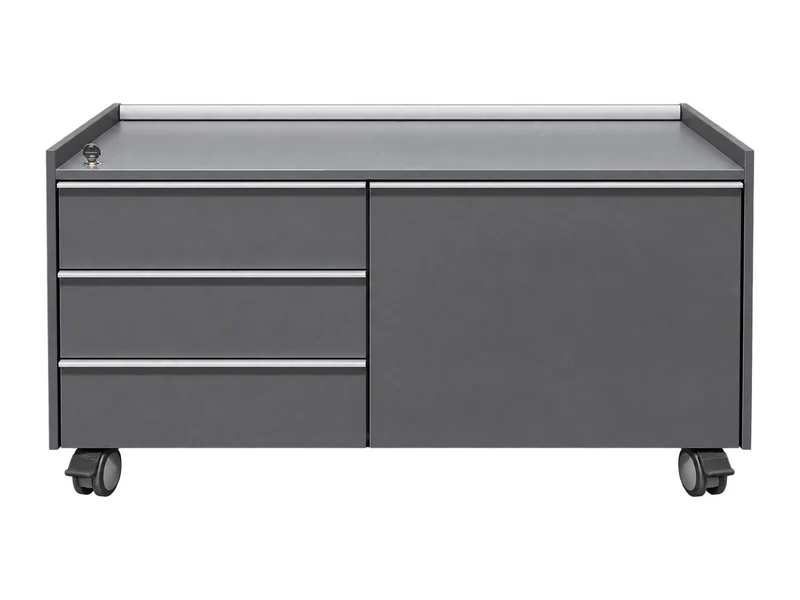 Rollcaddy Bene – Anthrazit mit 3 Schubladen und Türfach, gebraucht