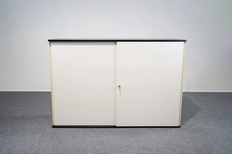 Schiebetürenschrank 3 OH Weiß Anthrazit Fenly Bene gebraucht