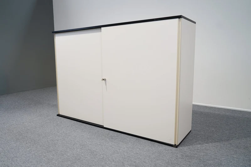 Schiebetürenschrank 3 OH Weiß Anthrazit Fenly Bene gebraucht