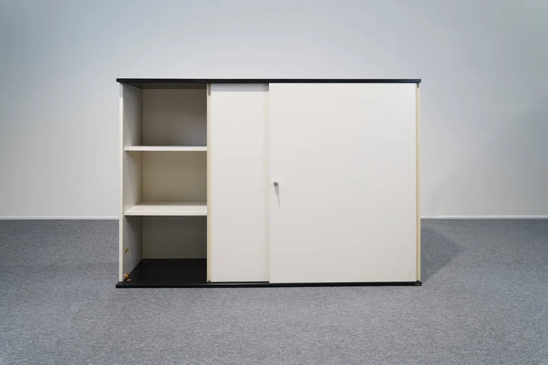 Schiebetürenschrank 3 OH Weiß Anthrazit Fenly Bene gebraucht