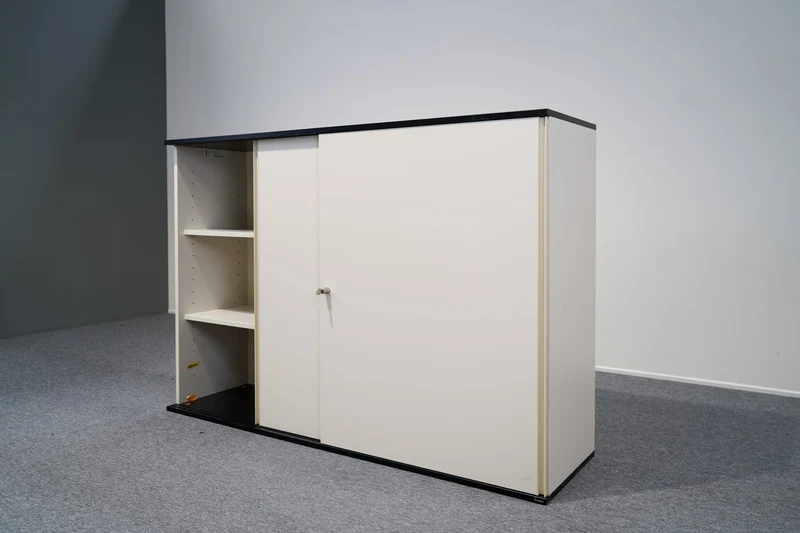 Schiebetürenschrank 3 OH Weiß Anthrazit Fenly Bene gebraucht