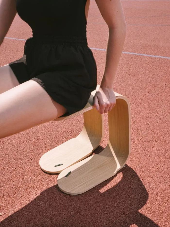 MOWO Ergonomischer VIVI Sitzhocker Eiche & Walnuss