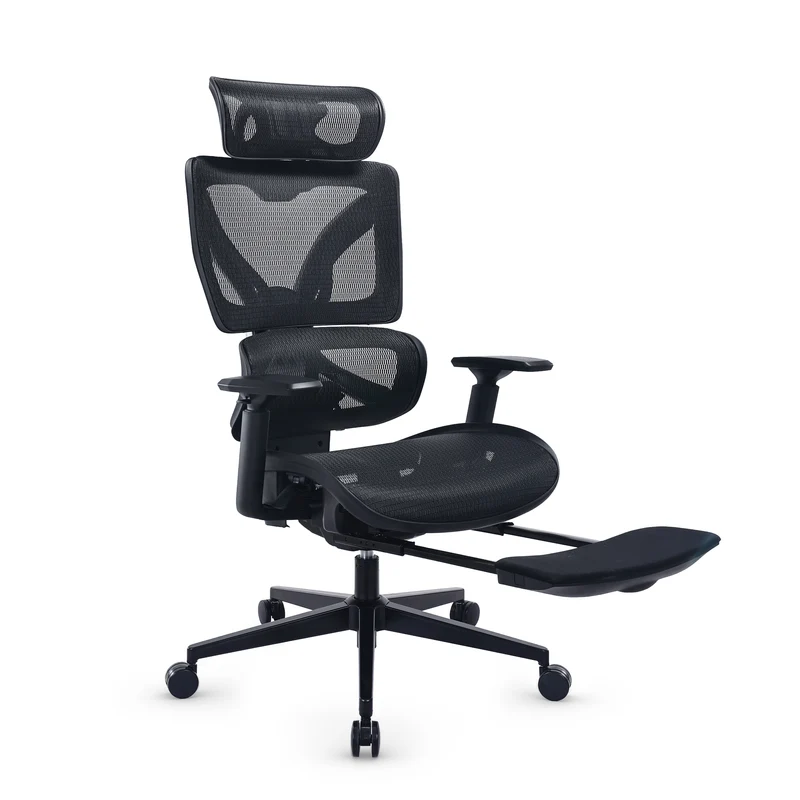 Maidesite EC6 Ergonomischer Bürostuhl mit Kopfstütze Rückenlehne und fußstütze