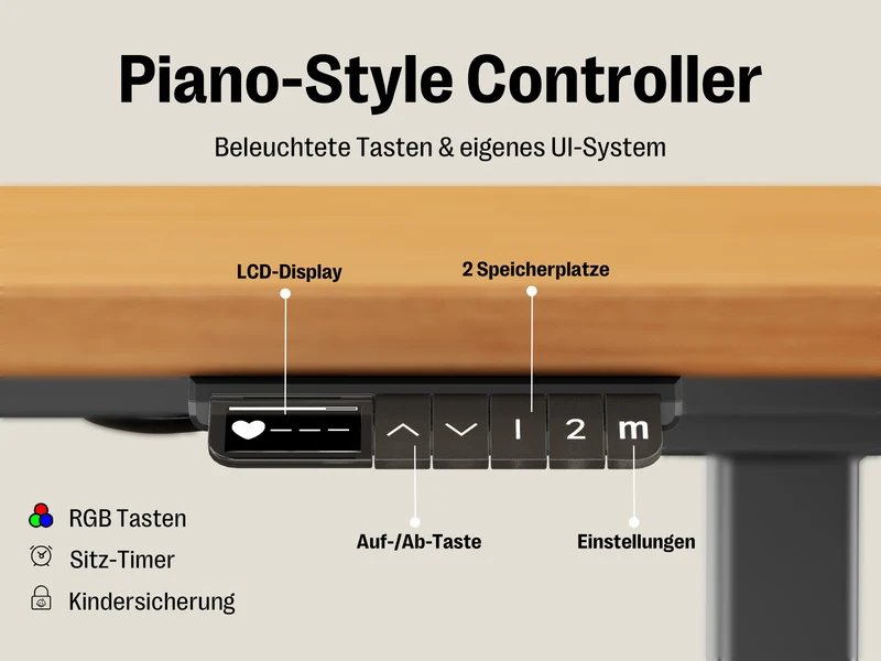 Maidesite T2 Pro Max – Premium Alleskönner Höhenverstellbarer Schreibtisch
