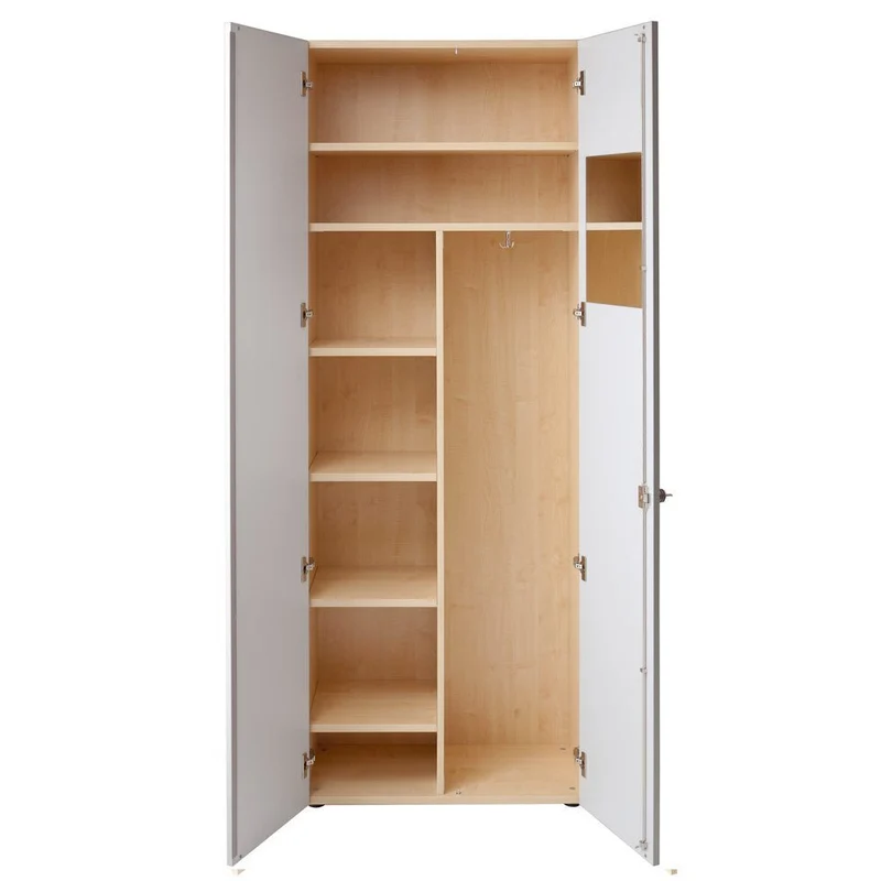 Garderobenschrank Pure mit Regalböden - 6 Ordnerhöhen 80cm breit abschließbar
