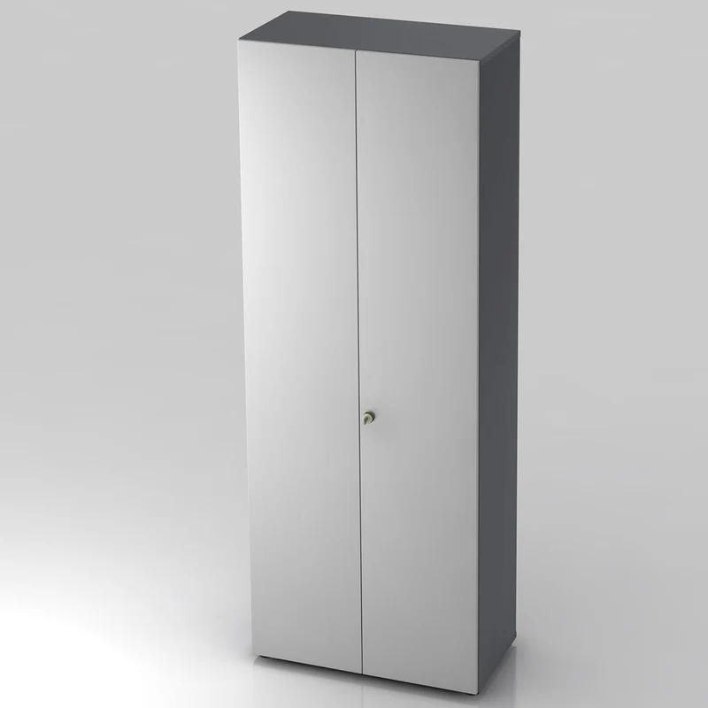 Garderobenschrank Pure mit Regalböden - 6 Ordnerhöhen 80cm breit abschließbar