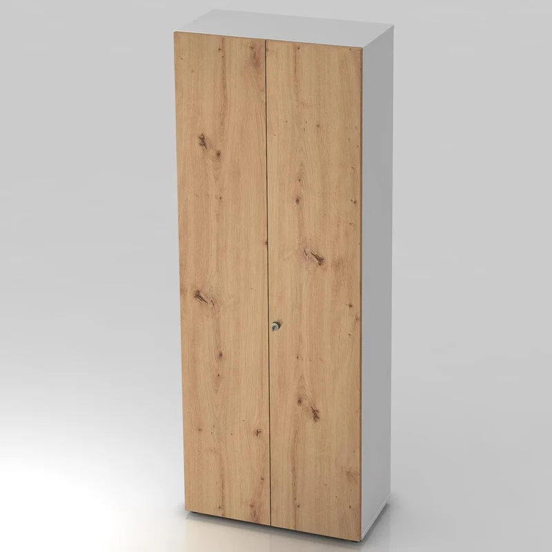 Garderobenschrank Pure mit Regalböden - 6 Ordnerhöhen 80cm breit abschließbar