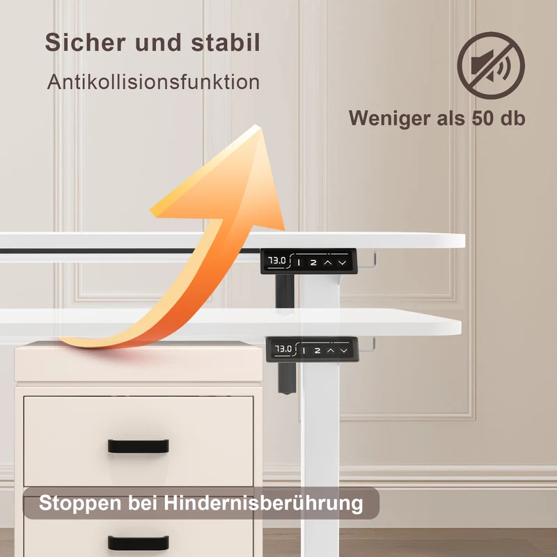 Elektrisch Höhenverstellbarer Schreibtisch 140X60 cm