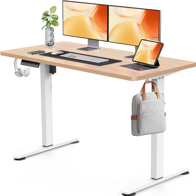 Elektrisch Höhenverstellbarer Schreibtisch 120X60 cm mit voller Arbeitsfläche