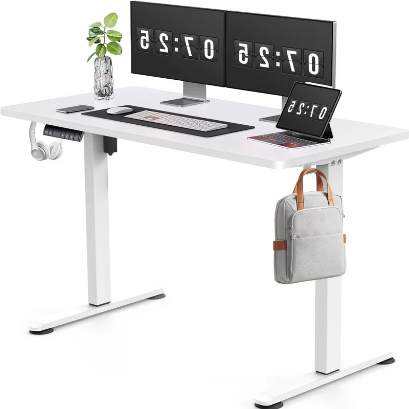 Elektrisch Höhenverstellbarer Schreibtisch 120X60 cm mit voller Arbeitsfläche