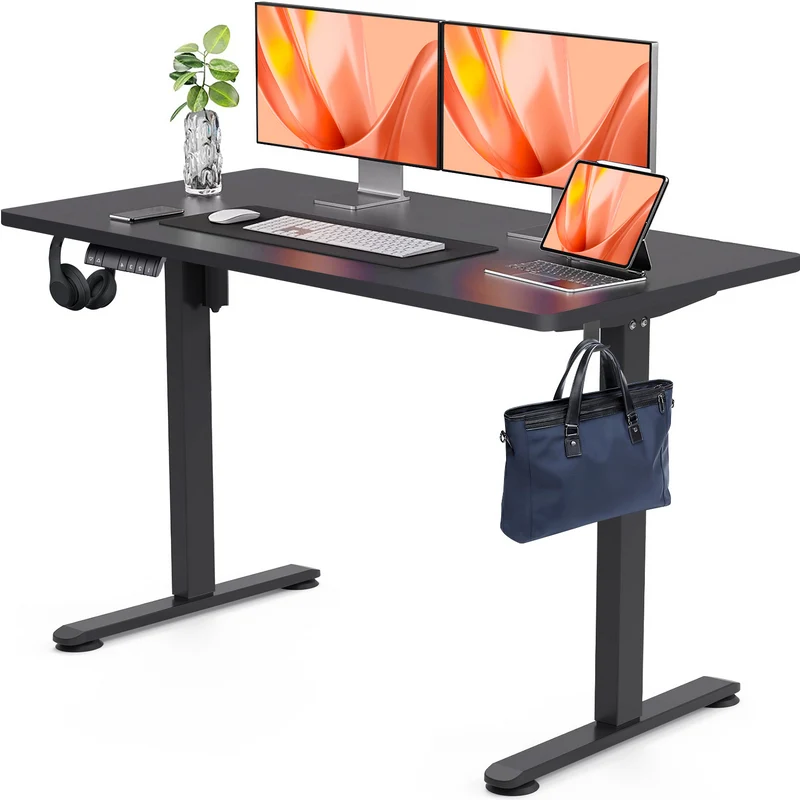 Elektrisch Höhenverstellbarer Schreibtisch 120X60 cm mit voller Arbeitsfläche