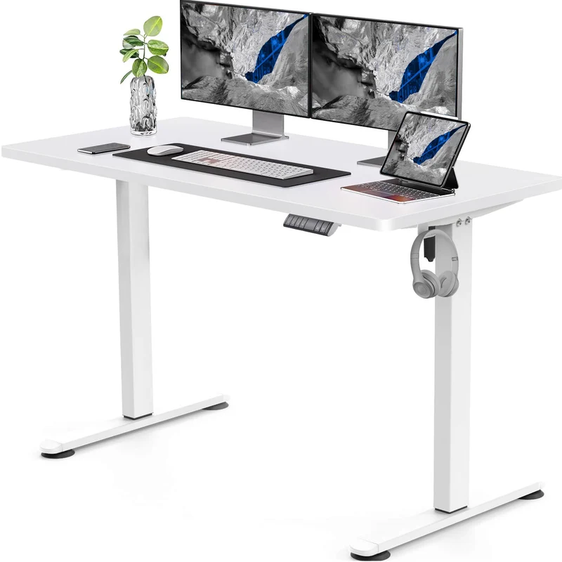 Elektrisch Höhenverstellbarer Schreibtisch 120X60 cm mit voller Arbeitsfläche