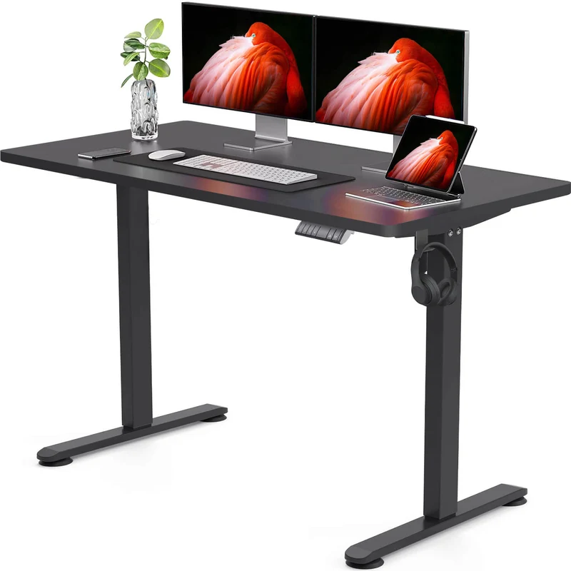 Elektrisch Höhenverstellbarer Schreibtisch 120X60 cm mit voller Arbeitsfläche