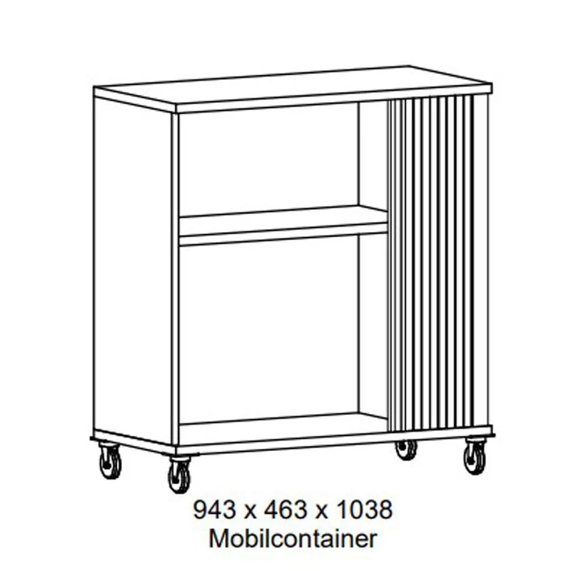 fm Aktenschrank Mobil Style - Querrolladenschrank - Sideboard - Container