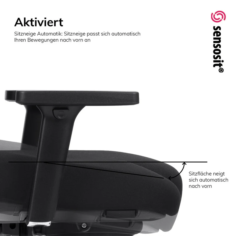 Ergonomischer Bürostuhl lento Agilis AG10 inkl. 4D-Armlehnen - Der AKTIVE