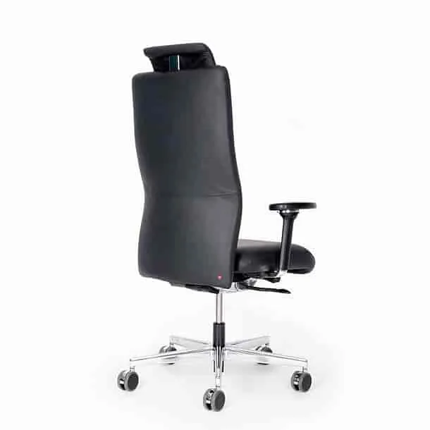 lento Ergonomischer Bürostuhl XL Agilis AG12 Leder - Schwerlaststuhl bis 200 KG