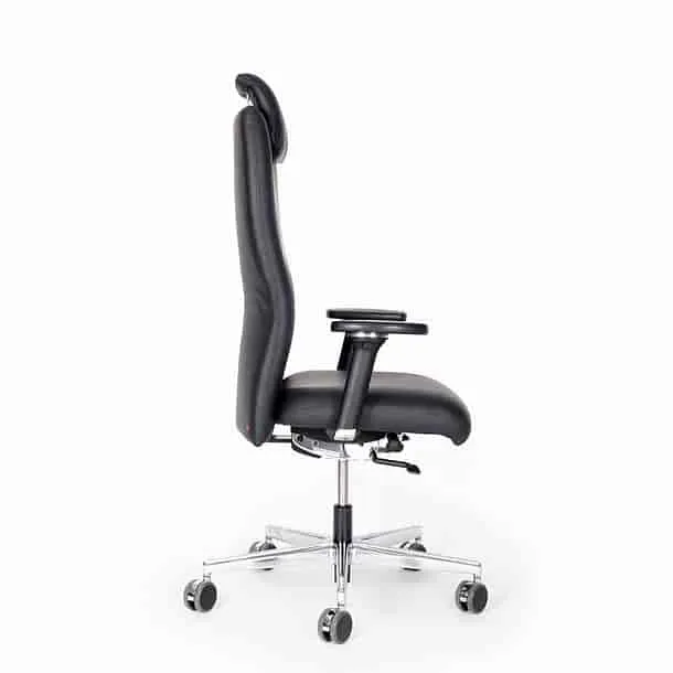 lento Ergonomischer Bürostuhl XL Agilis AG12 Leder - Schwerlaststuhl bis 200 KG