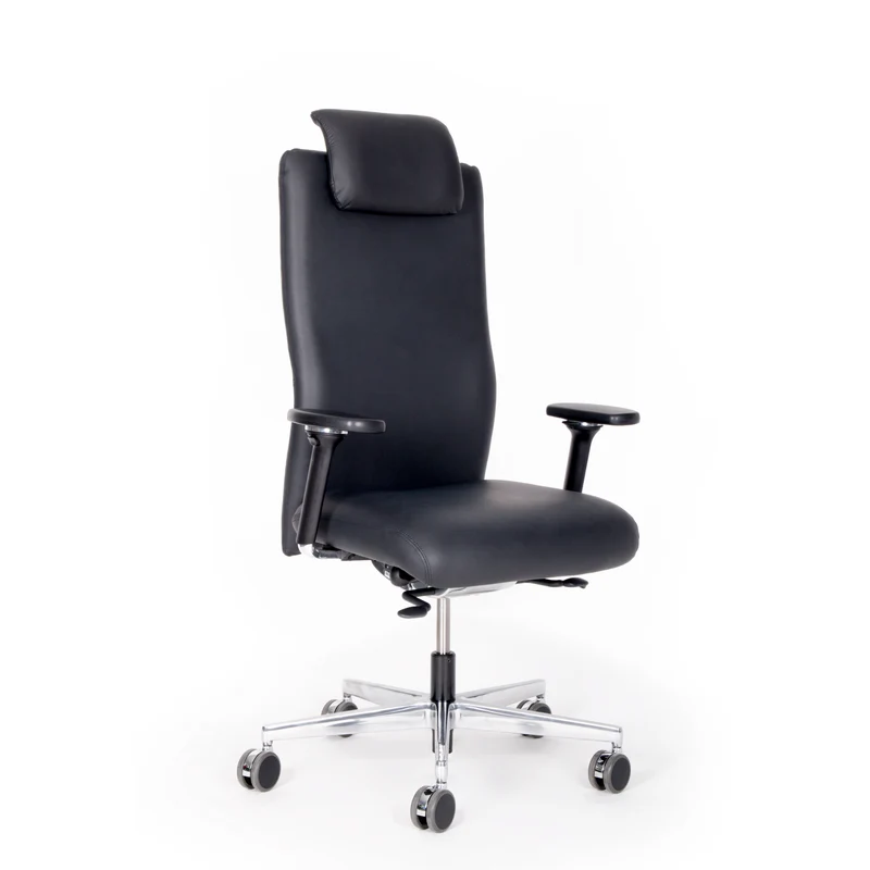 lento Ergonomischer Bürostuhl XL Agilis AG12 Leder - Schwerlaststuhl bis 200 KG