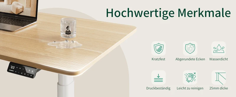 Maidesite robuste Tischplatte 100 120 140 160 und 180 cm DIY-Schreibtischplatte