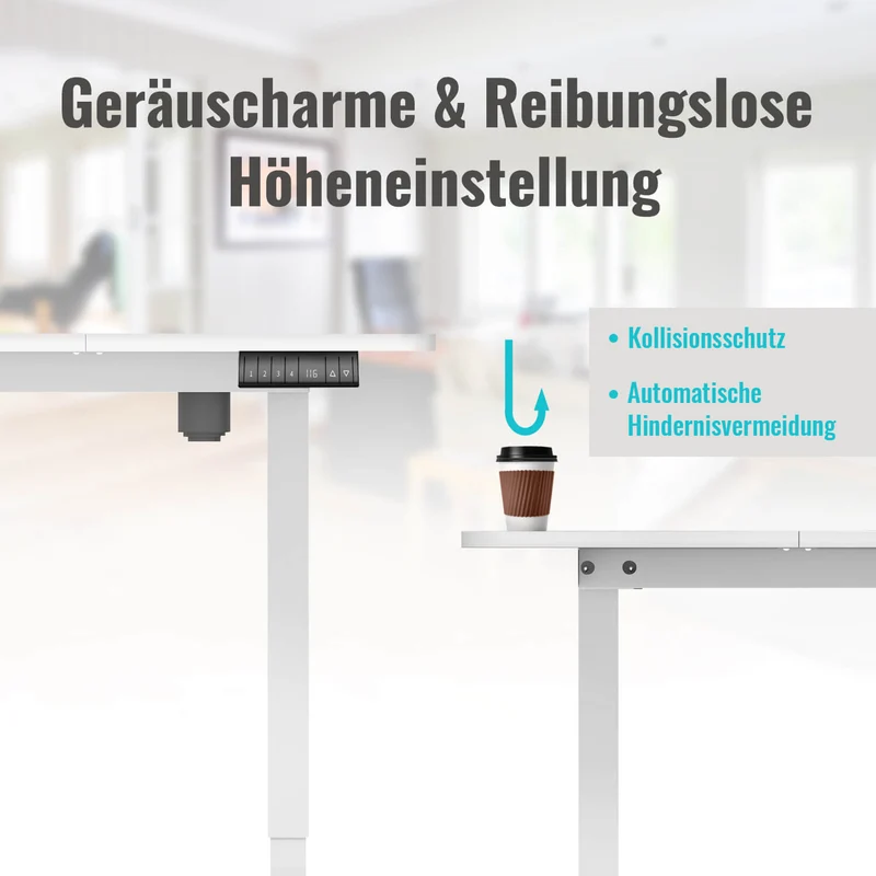 Elektrisch Höhenverstellbarer Schreibtisch 140X70 cm