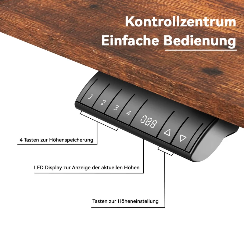 Elektrisch Höhenverstellbarer Schreibtisch 140X70 cm