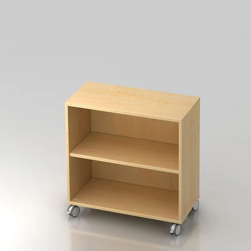 Aktenregal Büroregal Pure MOBIL - 2 Ordnerhöhen 80cm breit auf Rollen