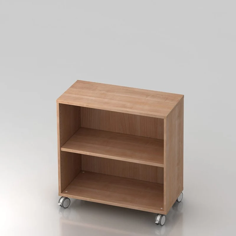 Aktenregal Büroregal Pure MOBIL - 2 Ordnerhöhen 80cm breit auf Rollen