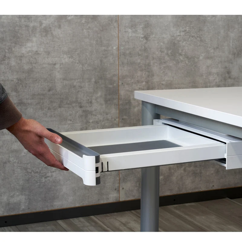 Design Unterbauschublade Schreibtisch Schublade mit Distanzhalter - Soft Stop - Abschließbar - B 43 x T 41 x H 7 cm auf Rechnung kaufen🇩🇪