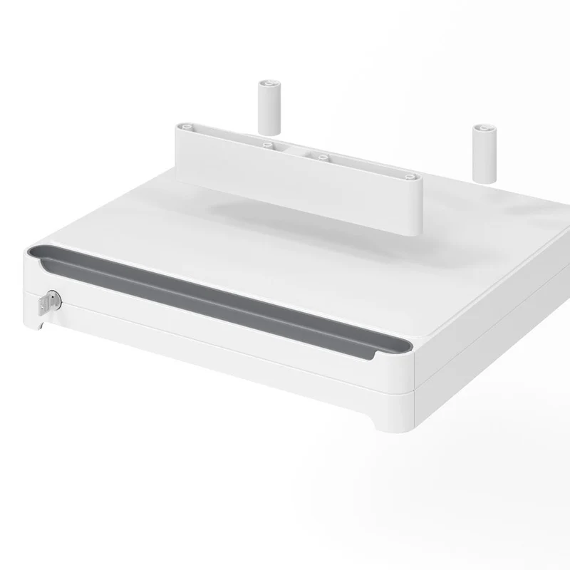 Design Unterbauschublade Schreibtisch Schublade mit Distanzhalter - Soft Stop - Abschließbar - B 43 x T 41 x H 7 cm auf Rechnung kaufen🇩🇪