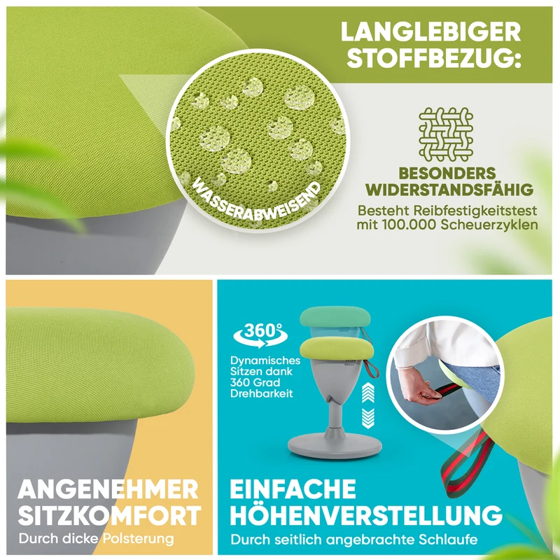 Ergonomischer Bürohocker Testsieger für aktives Sitzen – höhenverstellbar & dynamisch
