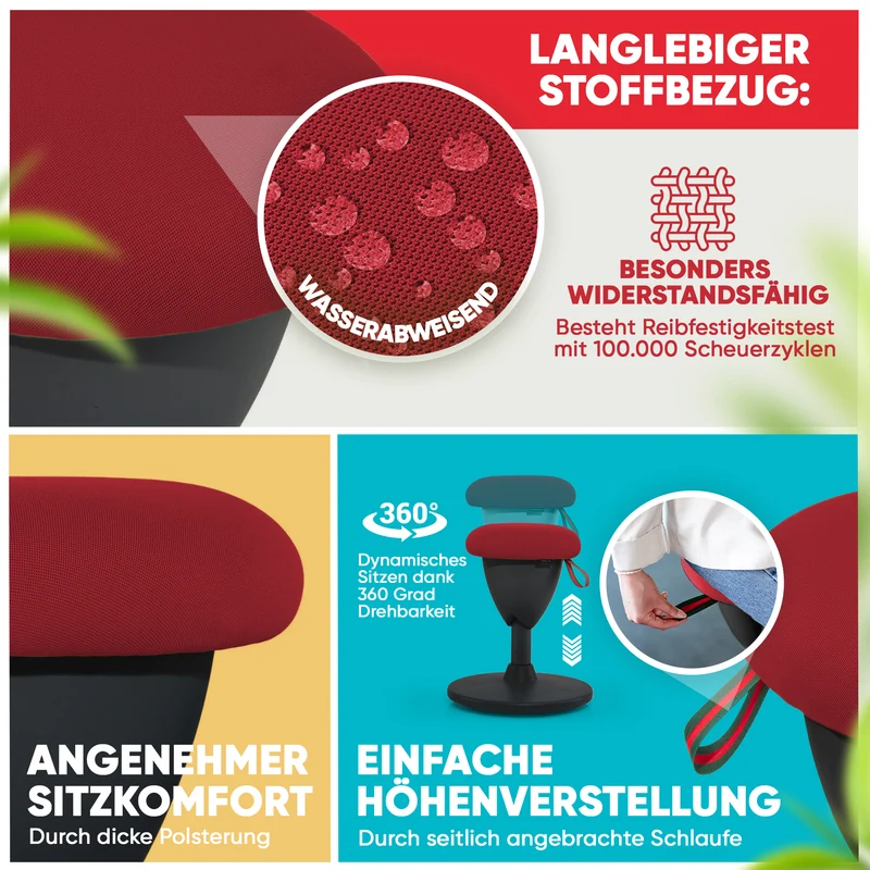 Ergonomischer Bürohocker Testsieger für aktives Sitzen – höhenverstellbar & dynamisch