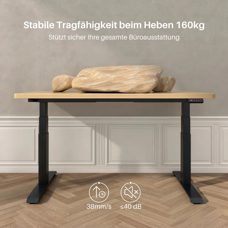 Dual Ultra X Tischgestell mit Premium Elektrisch Höhenverstellbarer Schreibtisch
