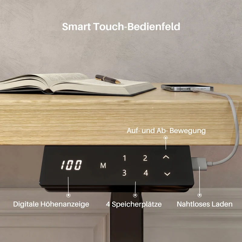 Dual Ultra X Tischgestell mit Premium Elektrisch Höhenverstellbarer Schreibtisch