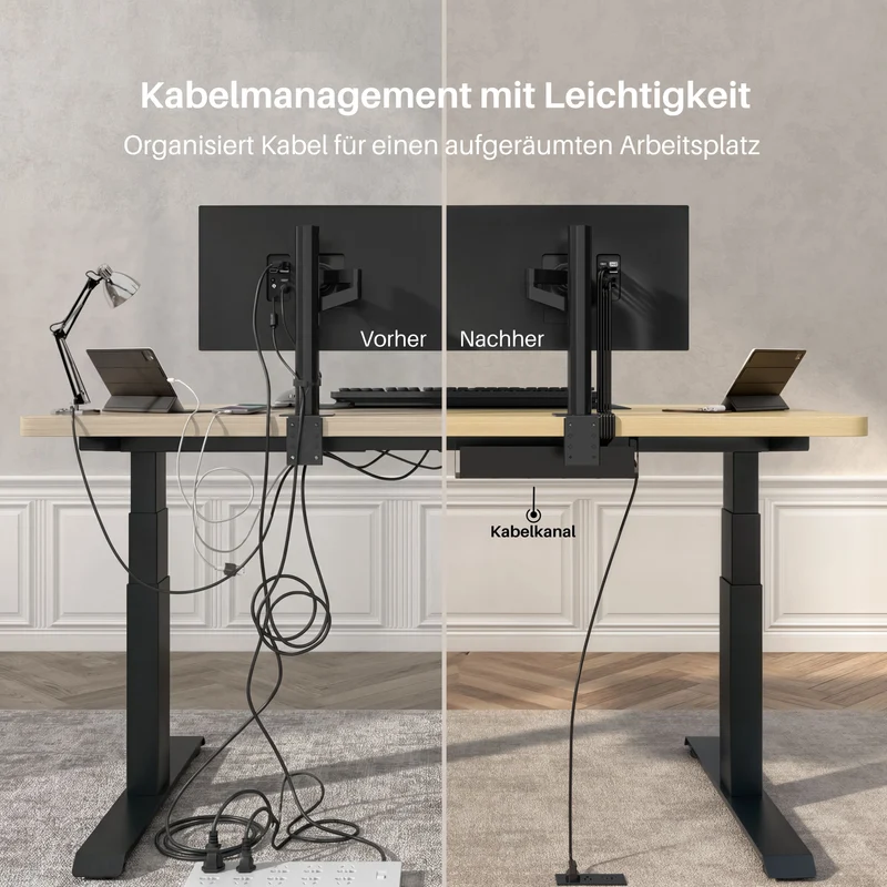 Dual Ultra X Tischgestell mit Premium Elektrisch Höhenverstellbarer Schreibtisch