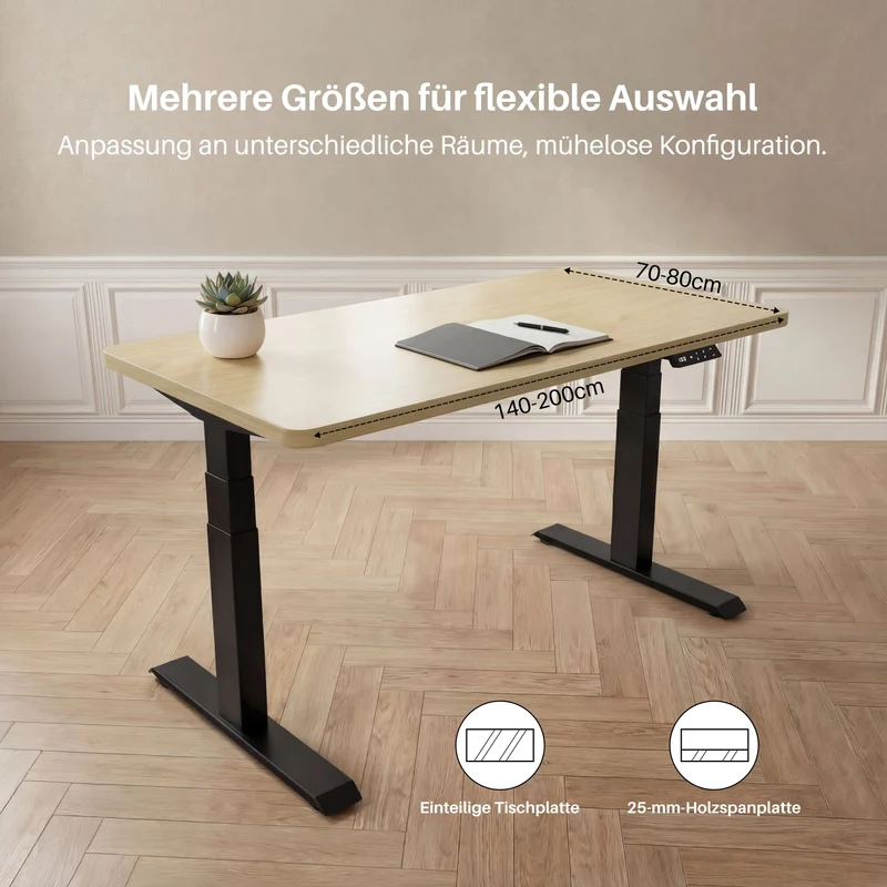 Dual Ultra X Tischgestell mit Premium Elektrisch Höhenverstellbarer Schreibtisch